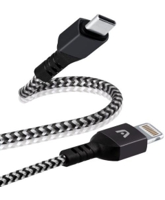 CABLE ARGOM DURA FORMA FAST CHARGE TYPE-C IPHONE NYLON BRAIDED 1.8M/6FT BLACK ARG-CB-0024BK